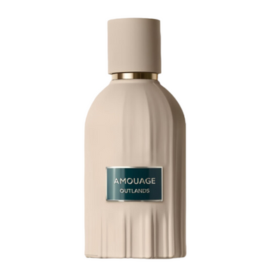 Outlands Amouage A beige bottle of Amouage Outlands perfume with a simple, elegant design.